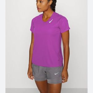 Nike Performance Dry- Fit Sports V-neckline Ivivid purple T-shirt